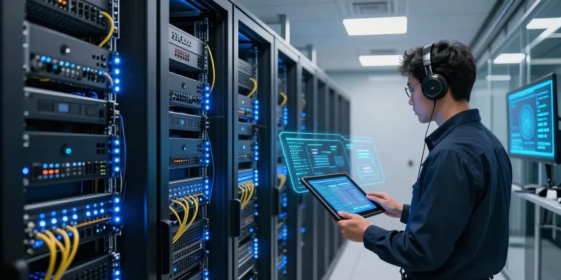 Explore IPTV UK platforms with advanced cloud computing technology, featuring state-of-the-art infrastructure in a modern data centre.