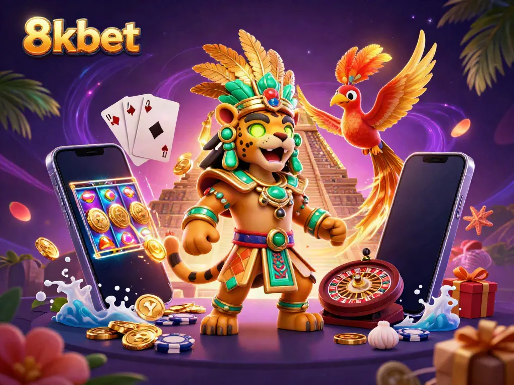Experience the thrill of 8xbet casino with dynamic game elements and eye-catching characters.