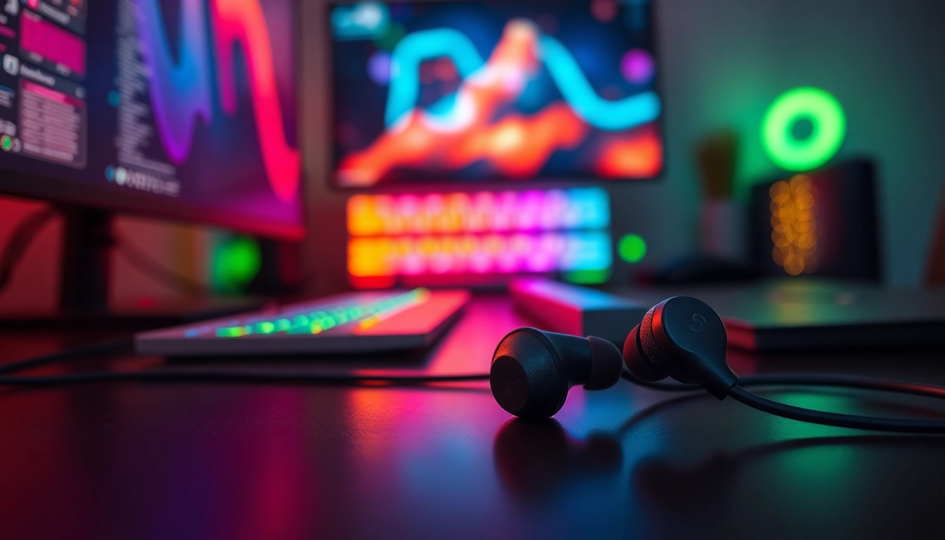 Experience immersive sound with PRO60 Gaming Earbuds featuring a sleek design and customizable fit.