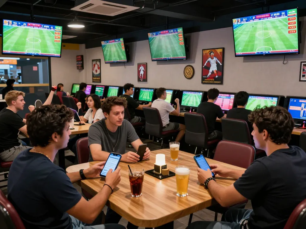 Rasakan kegembiraan taruhan Judi Bola di sportsbook modern dengan layar yang menampilkan pertandingan langsung.