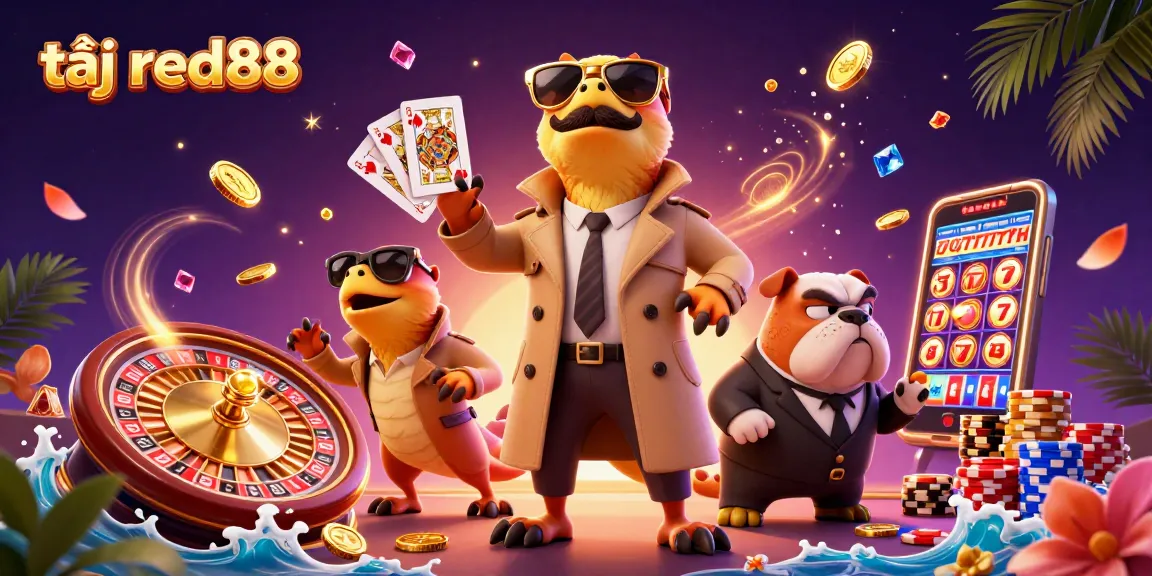 Experience thrilling action tại red88 with raptors in a trench coat attempting VIP casino entry.