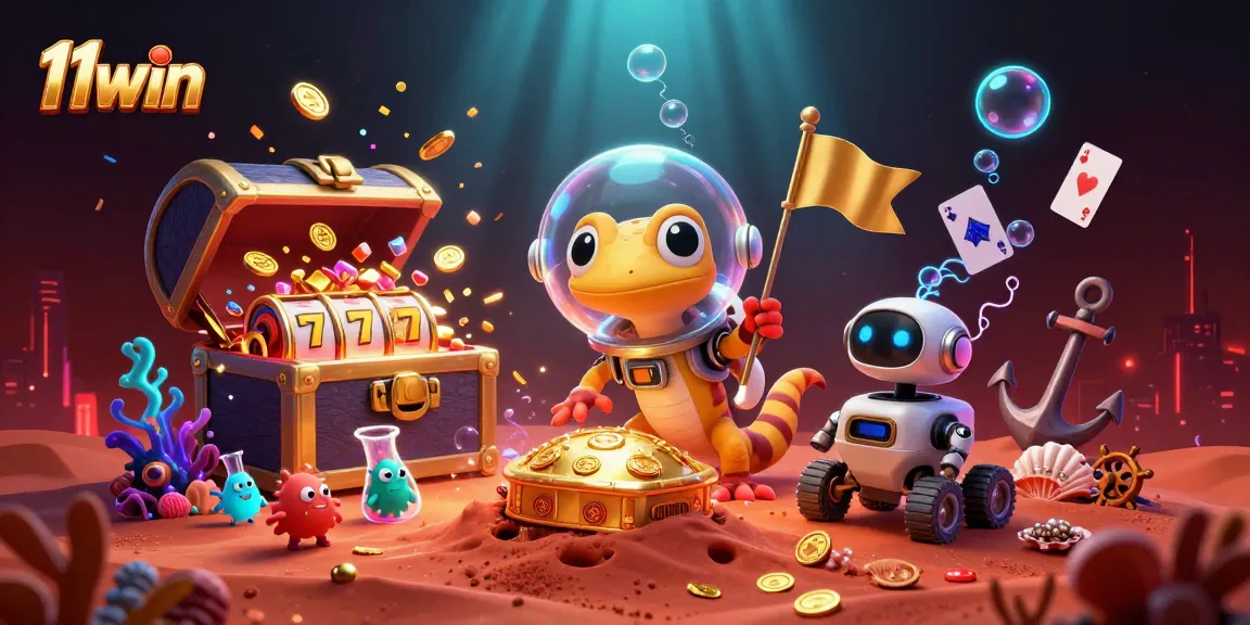 Engage in thrilling experiences at 11win with vibrant 3D casino themes and colorful elements.
