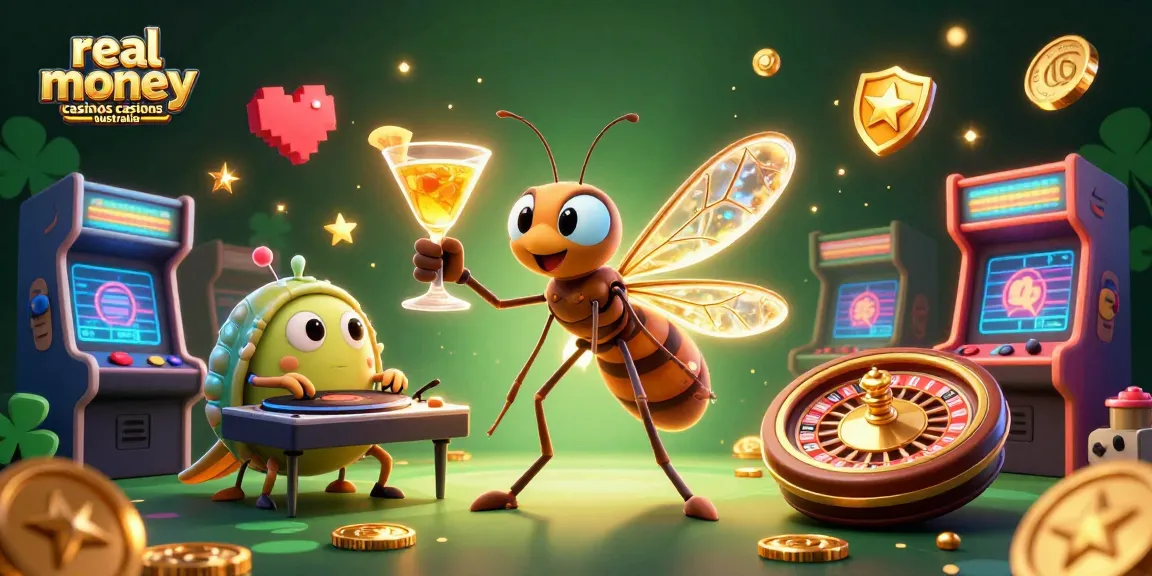 Experience the thrill of real money casinos Australia with animated characters and vibrant game elements