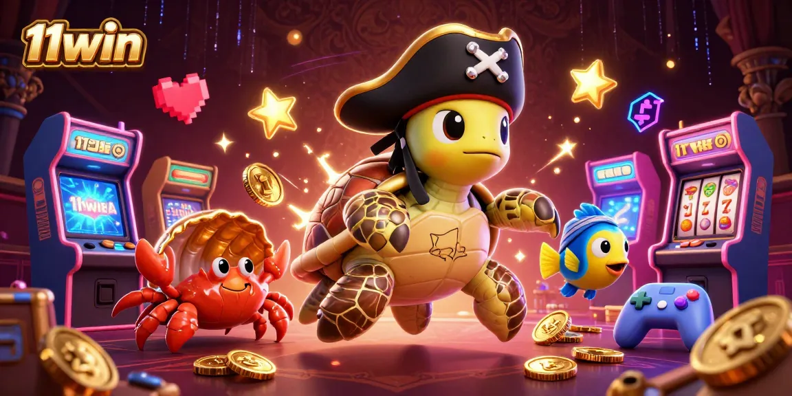 Engage in exciting gameplay at 11win with colorful 3D characters and casino elements.